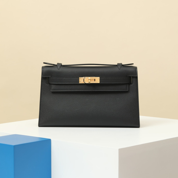 NIGO Hermes Women Pure Color Metal Buckle Cowhide Handbag Bag Bags #nigo73649