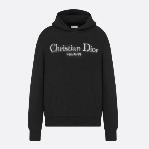 NIGO Dior Men's Spring and Autumn Black Logo Letter Print Tassel Design Hooded Long Sleeve Sweatshirt #nigo73654