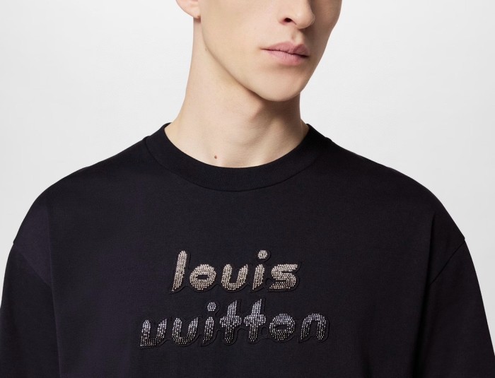Louis Vuitton NIGO Beaded Embroidery Round Neck Short Sleeve T-Shirt #nigo94954