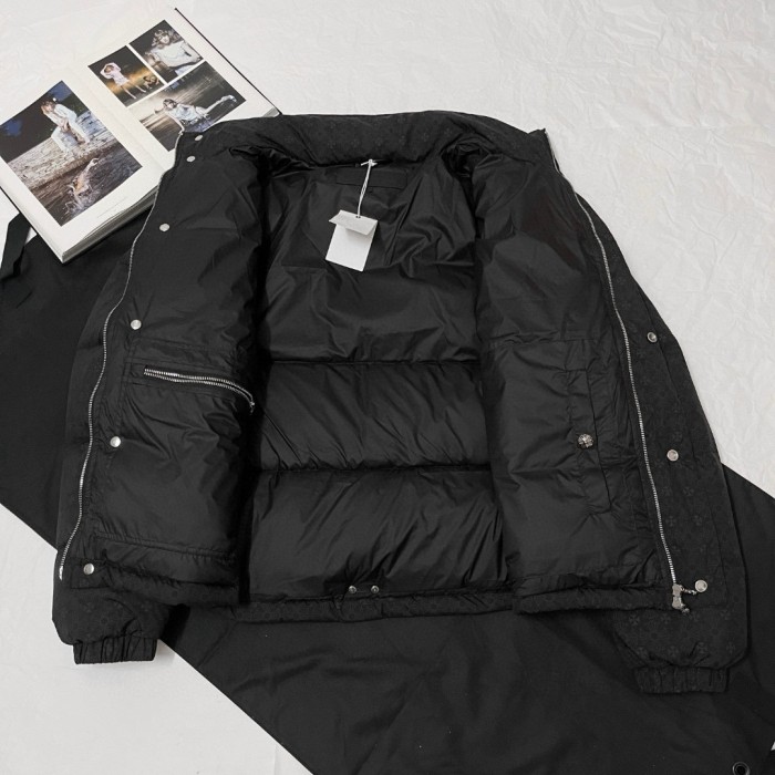 NIGO Chrome Hearts Men's Winter Black Dark Printed Waterproof Fabrics Puffer Down Jacket #nigo73664