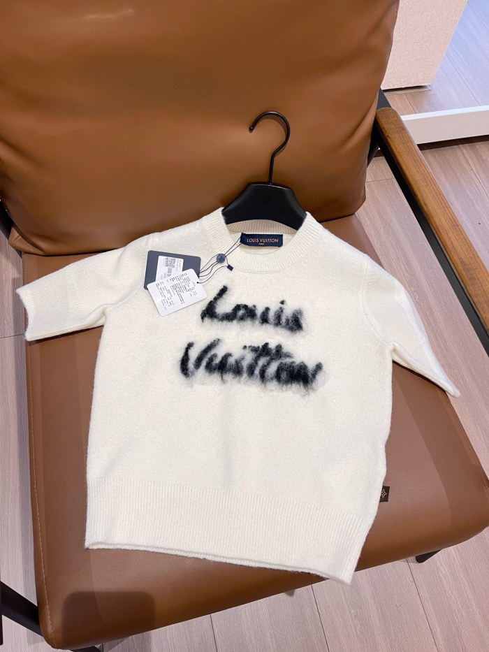 NIGO Louis Vuitton Women's Summer Round Neck Monogrammed Cashmere Short Sleeve T-shirt #nigo73666