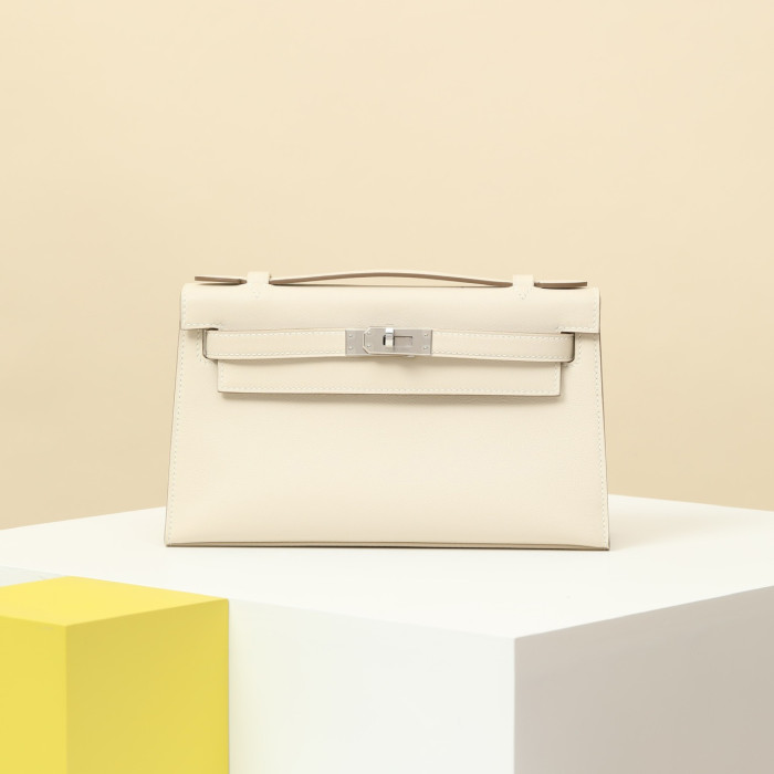NIGO Hermes Women Pure Color Metal Buckle Cowhide Handbag Bag Bags #nigo73649