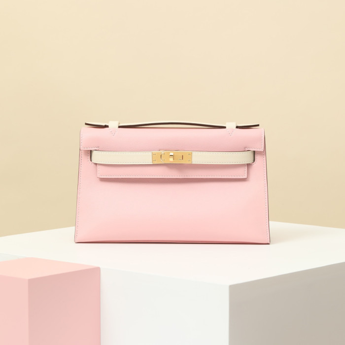NIGO Hermes Women Pure Color Metal Buckle Cowhide Handbag Bag Bags #nigo73649