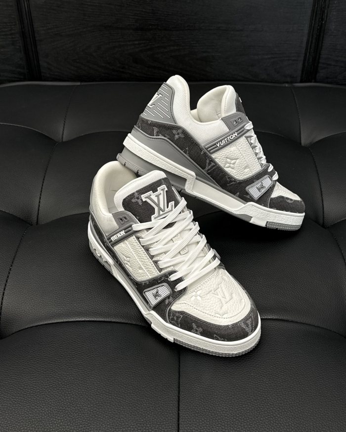 NIGO Louis Vuitton Lv Trainer Men's Monogram Colorblocking Fashion Casual Logo Lace-up Shoes #nigo73685