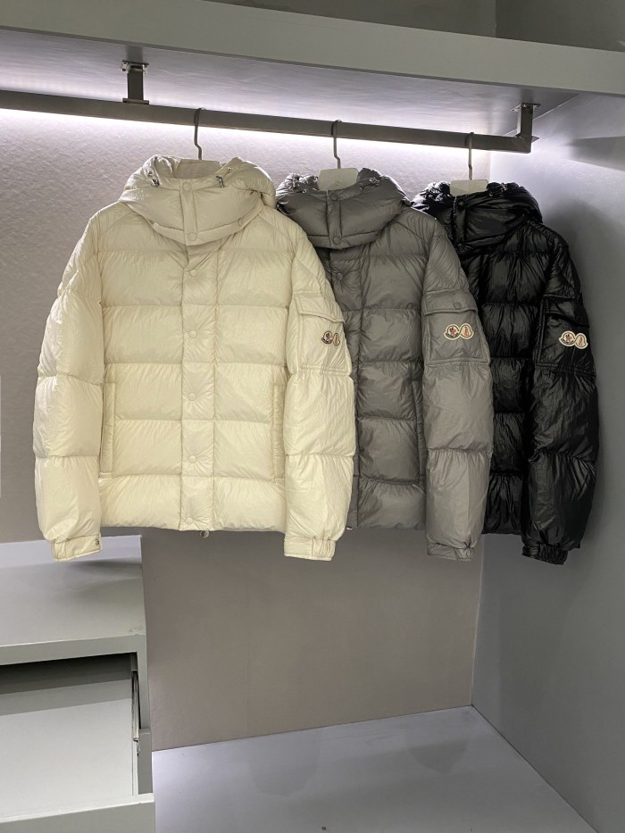 Nigo Moncler Men's Winter Solid Color Warm Zipper Casual Hooded Long Sleeve Puffer Down Jacket #nigo73683