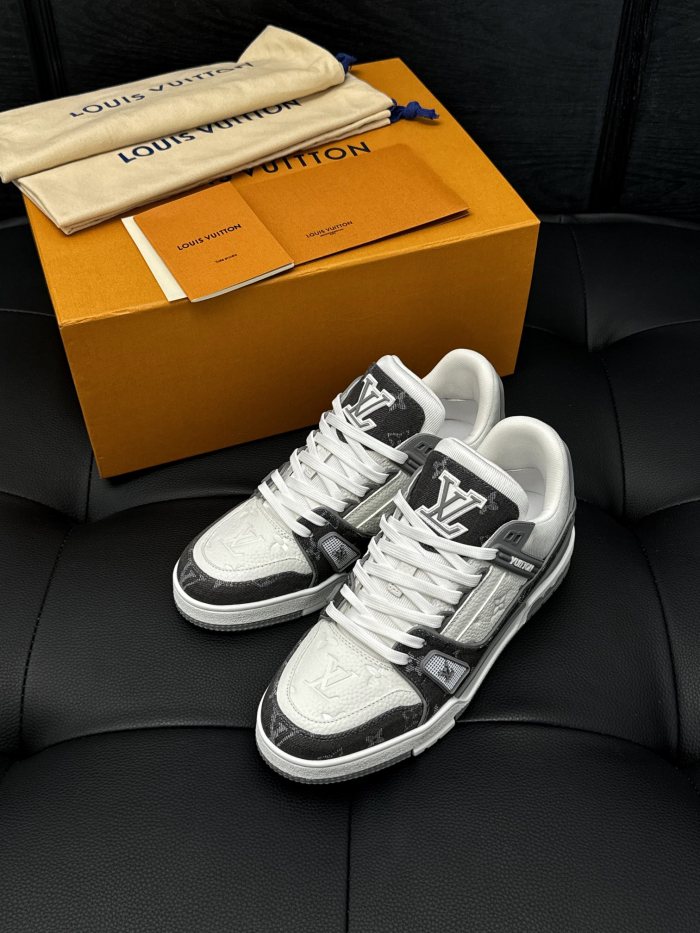 NIGO Louis Vuitton Lv Trainer Men's Monogram Colorblocking Fashion Casual Logo Lace-up Shoes #nigo73685
