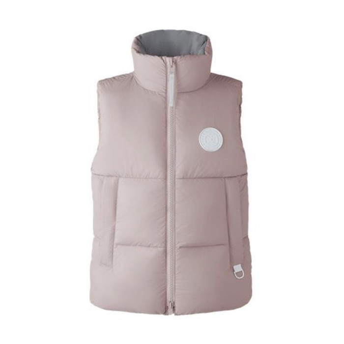 NIGO Canada Goose Men's Autumn and Winter Solid Color Logo Label Standing Collar Down Zipper Vest Jacket #nigo73692