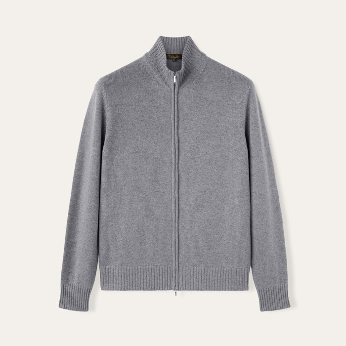 NIGO Loro Piana Men's Spring And Autumn Fashion Parksville Long Sleeve Solid Color Zipper Casual Cashmere Aviator Jacket Ngvp #nigo9482