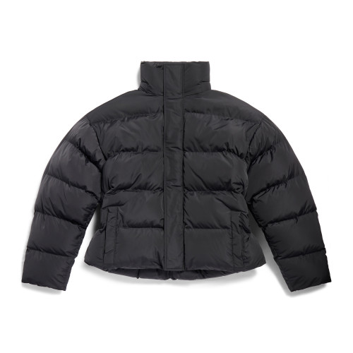 NIGO Balenciaga Men's Winter Flame Letter Logo Print Black Nylon Fabric Long Sleeve Puffer Down Jacket #nigo73718