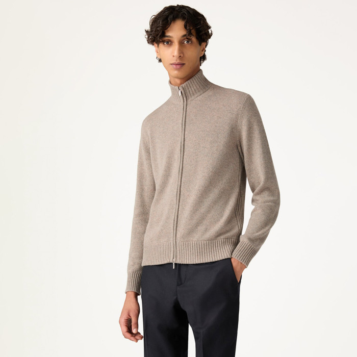 NIGO Loro Piana Men's Spring And Autumn Fashion Parksville Long Sleeve Solid Color Zipper Casual Cashmere Aviator Jacket Ngvp #nigo9482