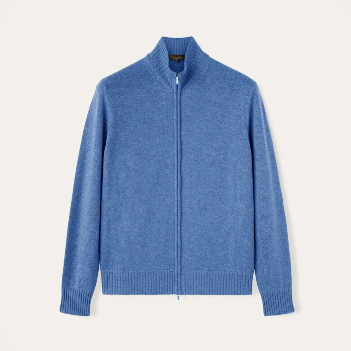 NIGO Loro Piana Men's Spring And Autumn Fashion Parksville Long Sleeve Solid Color Zipper Casual Cashmere Aviator Jacket Ngvp #nigo9482
