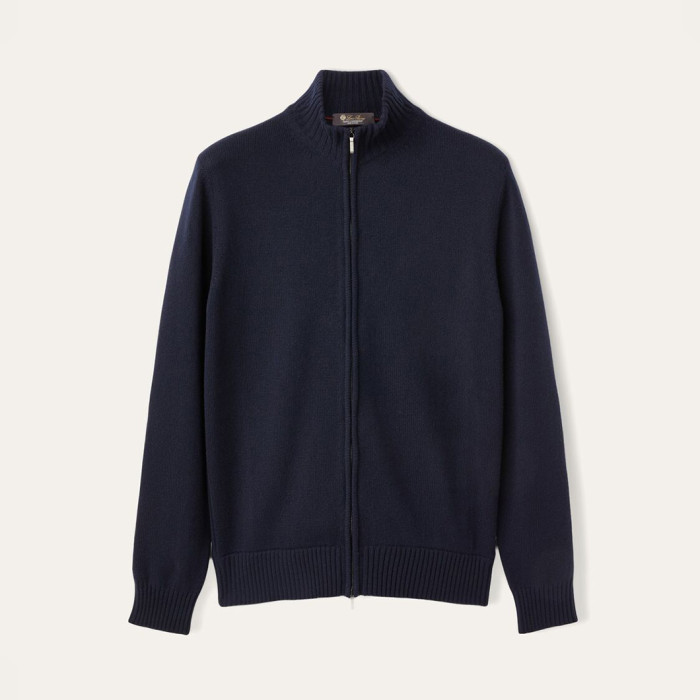 NIGO Loro Piana Men's Spring And Autumn Fashion Parksville Long Sleeve Solid Color Zipper Casual Cashmere Aviator Jacket Ngvp #nigo9482