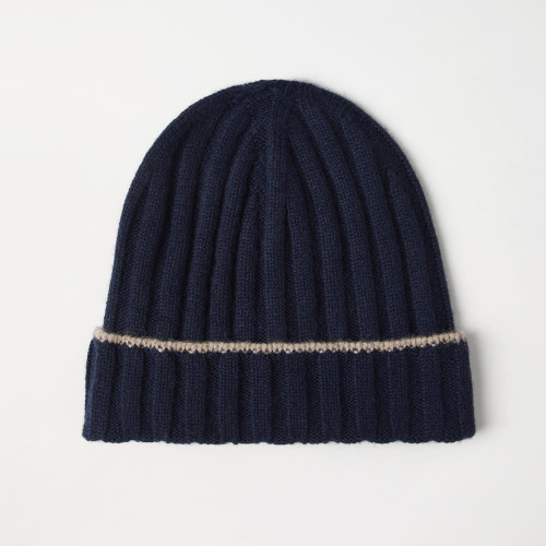 NIGO Brunello Cucinelli Men's Autumn And Winter Simple Solid Color Cashmere Ribbed Knit Beanie Casual Pullover Hat Ngvp #nigo9484