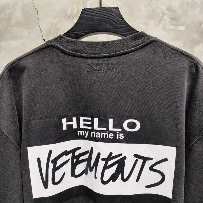 NIGO Vetements Men's Summer Black Round Neck Cotton Comfortable Loose Logo Printed Short Sleeve T-Shirt #nigo73713