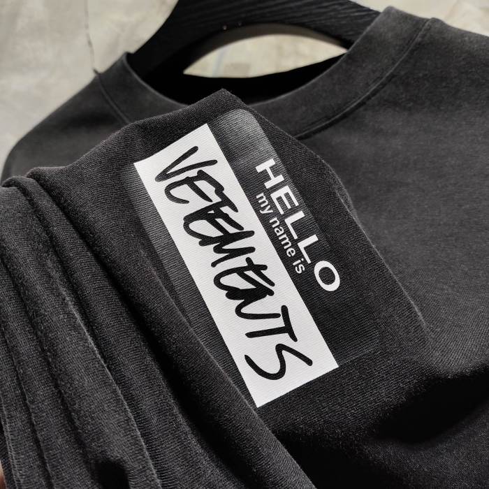 NIGO Vetements Men's Summer Black Round Neck Cotton Comfortable Loose Logo Printed Short Sleeve T-Shirt #nigo73713