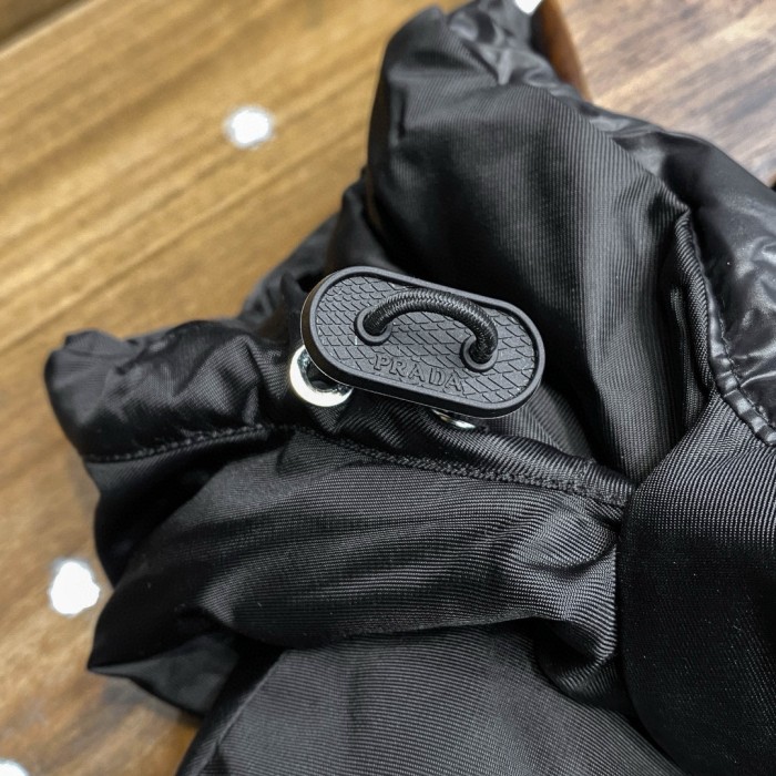 NIGO Prada Men's Fall And Winter Black Nylon Reversible Zipper PufferDown Long Sleeve Jacket #nigo73712