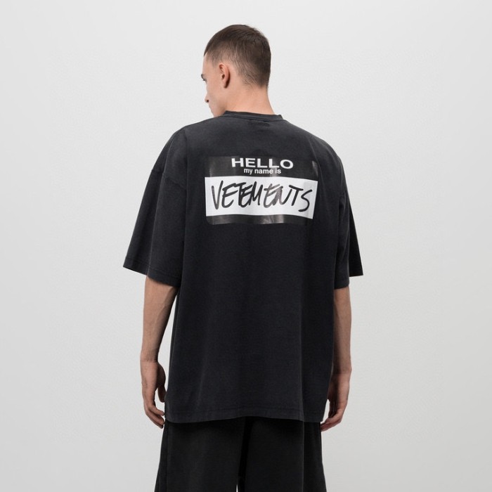 NIGO Vetements Men's Summer Black Round Neck Cotton Comfortable Loose Logo Printed Short Sleeve T-Shirt #nigo73713
