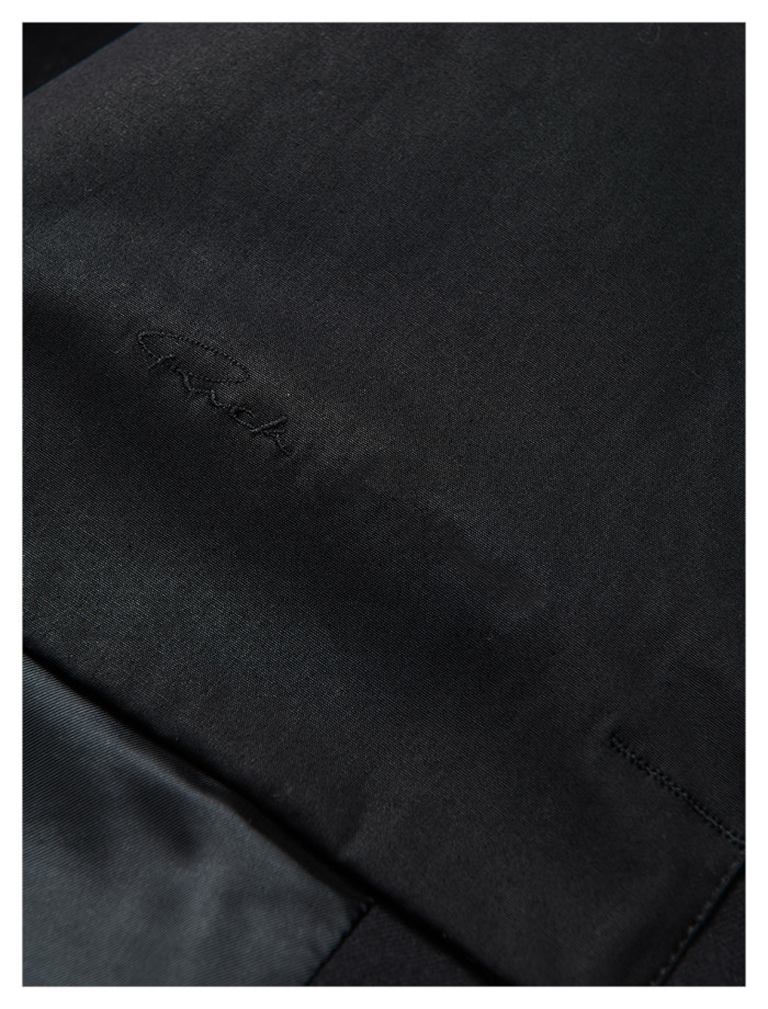 NIGO MRLEERO Men's Spring And Fall Black Splicing Design Long Single Breasted Long Sleeved Jacket #nigo73727