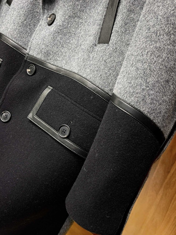 NIGO Dior Men's Autumn And Winter Cashmere Blend Medium-Length Colorblocking Long-Sleeved Tweed Coat Jacket Ngvp #nigo9487