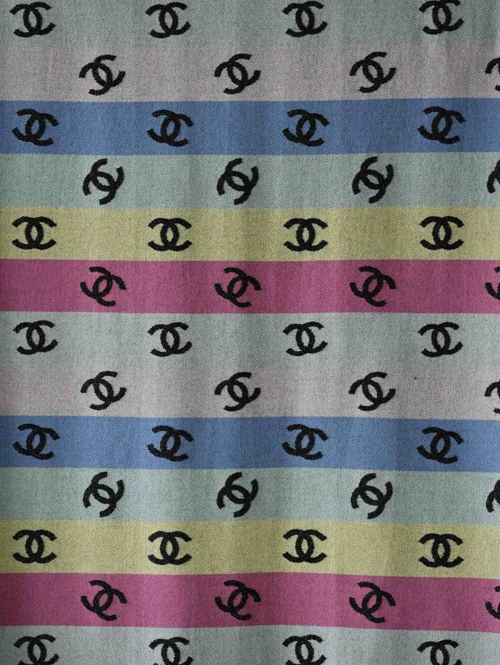 NIGO Chanel Women's Autumn and Winter Colorful Logo Printed Fleece Scarf Shawl #nigo73737