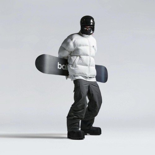 NIGO Balenciaga Men's Winter Black And White Zip 3b Sports Icon Ski Puffer Down Jacket #nigo73743