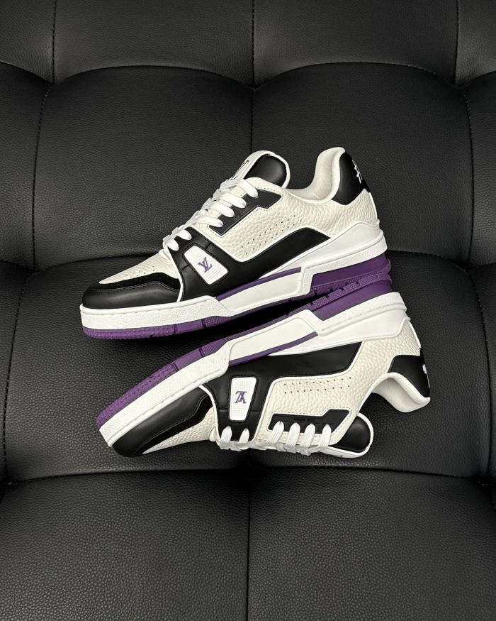 NIGO Louis Vuitton Men's And Women's Low Top Casual Sports Shoes Color blocking Fashion Trend Print Logo Sports Shoes #nigo73736