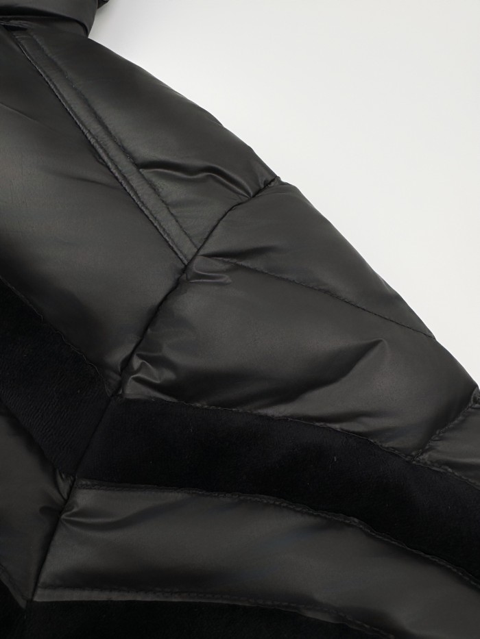 NIGO Moncler Men's Fall/Winter Batman Logo Adjustable Cuffs Hooded Single Breasted Long Sleeve Puffer Down Jacket #nigo73741