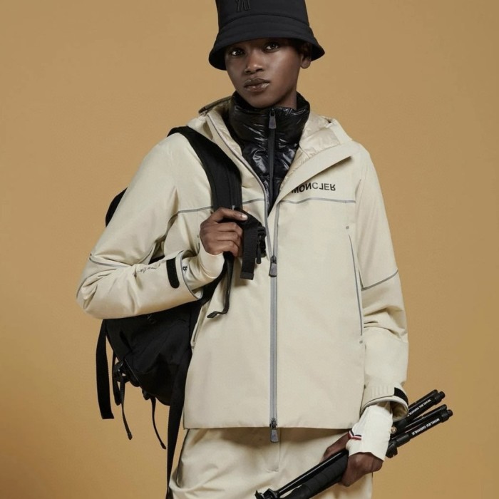 NIGO Moncler Women's Autumn and Winter Letter Printed Zipper Long Sleeve Puffer Down Jacket #nigo73757
