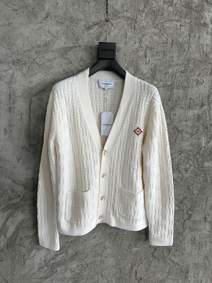 Nigo Casablanca Men's Spring And Fall Single Breasted Cozy Cardigan Knit Long Sleeved Sweater #nigo73766
