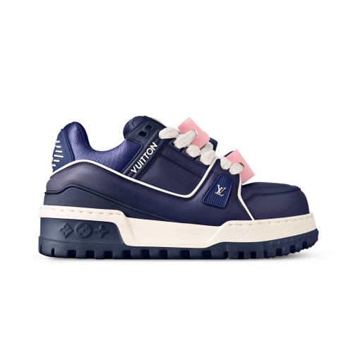 NIGO Louis Vuitton LV TRAINER MAXI Men's and Women's Little Chubby Leather Lace-Up Low Top Board Shoes #nigo73761