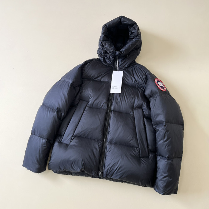 NIGO Canada Goose Men's Autumn and Winter Solid Color Hooded Long Sleeve Lined Removable Elastic Back Puffer Down Jacket #nigo73778