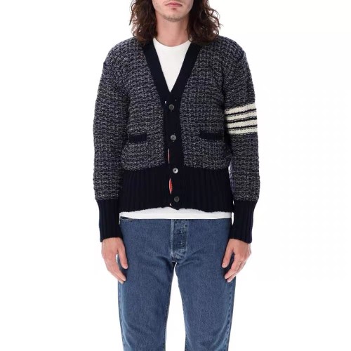 NIGO Thom Browne Men's Women's Autumn And Winter Solid Color Knit Long Sleeve Wool Cardigan Jacket Ngvp #nigo9513