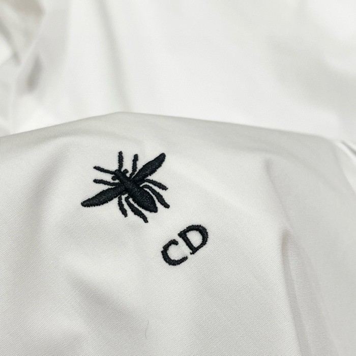NIGO Dior Women's Spring and Autumn Solid Color Logo Embroidery V-Neck Long Sleeve Shirt #nigo73795