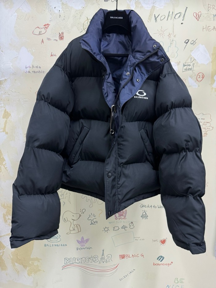 NIGO Balenciaga Women's Autumn and Winter Solid Color Reversible Letter Logo Pattern Printed Long Sleeve Puffer Down Jacket #nigo73839
