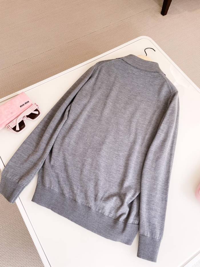 NIGO Gucci Women's Spring/Summer Solid Color Logo Letter Printed Polo Neck Pullover Long Sleeve T-Shirt #nigo73822