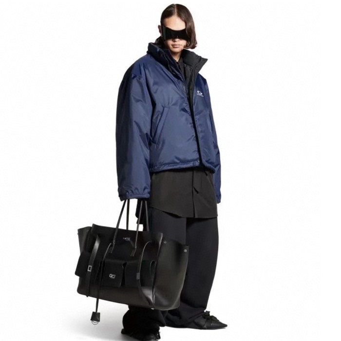 NIGO Balenciaga Women's Autumn and Winter Solid Color Reversible Letter Logo Pattern Printed Long Sleeve Puffer Down Jacket #nigo73839