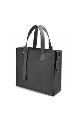 NIGO Loewe Men's Black Soft Grained Calfskin Leather Buckle Zipper Shoulder Crossbody Handbag Bag Bags #nigo73831