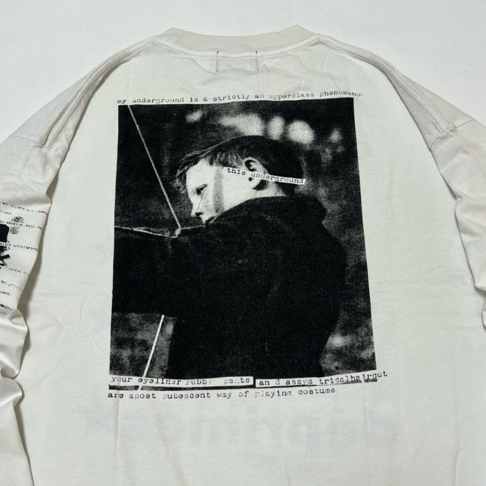 NIGO Enfants Riches Deprimes Men's Summer Ribbed Knit Washed Loose Pattern Printed Long Sleeve T-Shirt Pullover Ngvp #nigo73357