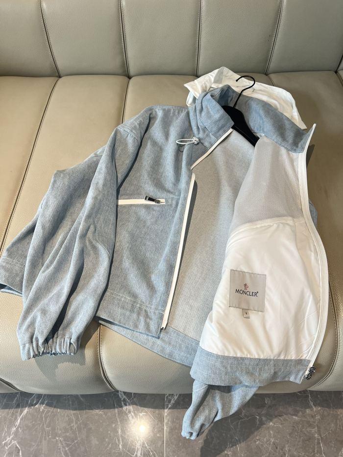 NIGO Moncler Women's Spring and Autumn Solid Color Multi Zipper Logo Embroidery Hooded Zipper Jacket #nigo73866