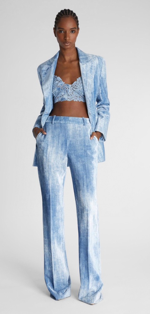 NIGO Ermanno Scervino Women's Colorblocking Single-Breasted Slim Long-Sleeved Suit Set Blazer Jacket Spring And Autumn Casual Gradient High-Waisted Pants Ngvp #nigo9531