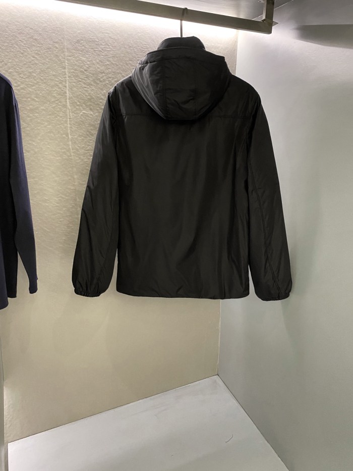 NIGO Prada Men’s Autumn and Winter Solid Color Letter Logo Hooded Warm Zipper Long Sleeve Puffer Down Jacket #nigo73867