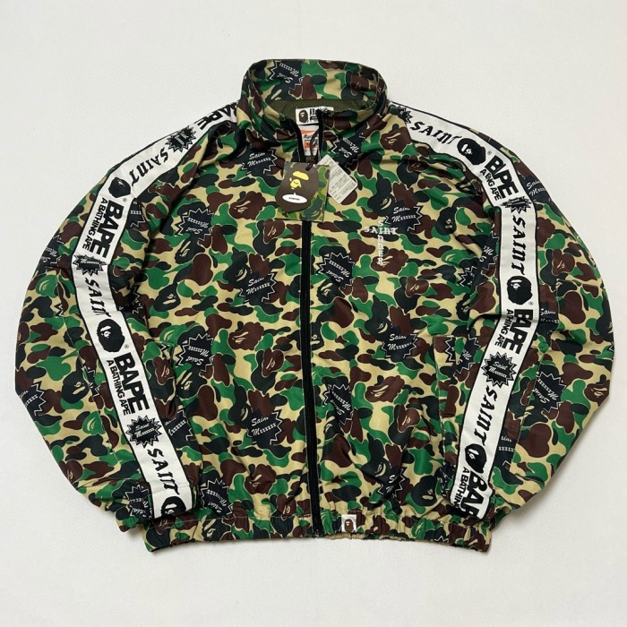 NIGO Saint Michael X Bape Men's Spring and Autumn Camouflage Printed Lapel Zipper Long Sleeve Jacket #nigo73878