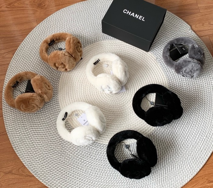 NIGO Chanel Men's and Women's Solid Color Embroidered Letter Logo Wool Warm Earmuffs #nigo73888