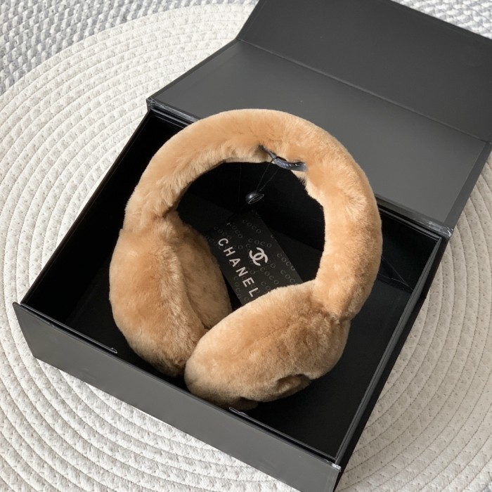 NIGO Chanel Men's and Women's Solid Color Embroidered Letter Logo Wool Warm Earmuffs #nigo73888