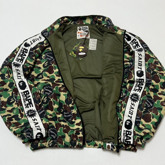 NIGO Saint Michael X Bape Men's Spring and Autumn Camouflage Printed Lapel Zipper Long Sleeve Jacket #nigo73878