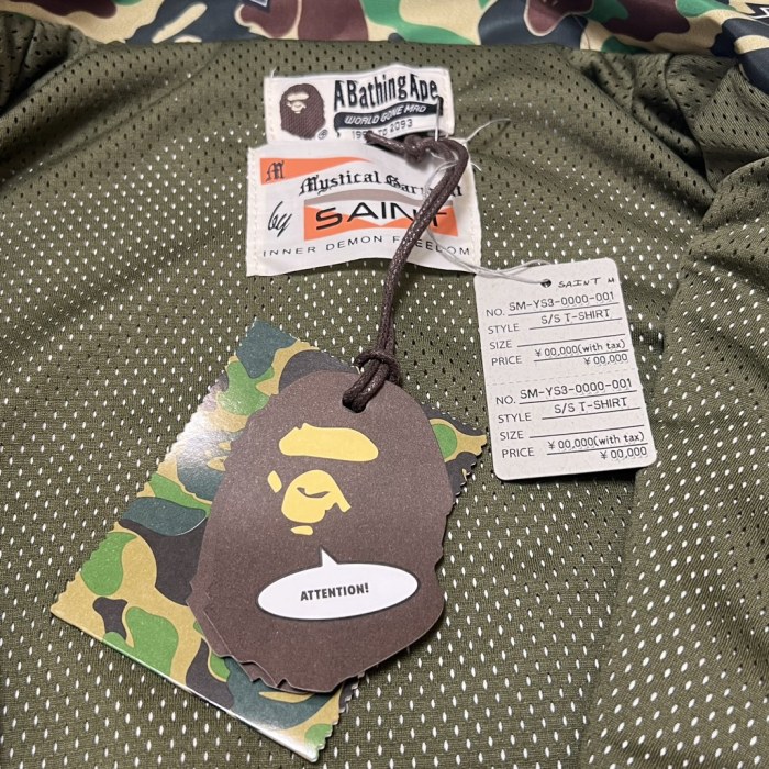 NIGO Saint Michael X Bape Men's Spring and Autumn Camouflage Printed Lapel Zipper Long Sleeve Jacket #nigo73878