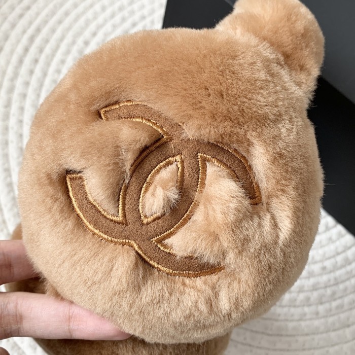NIGO Chanel Men's and Women's Solid Color Embroidered Letter Logo Wool Warm Earmuffs #nigo73888