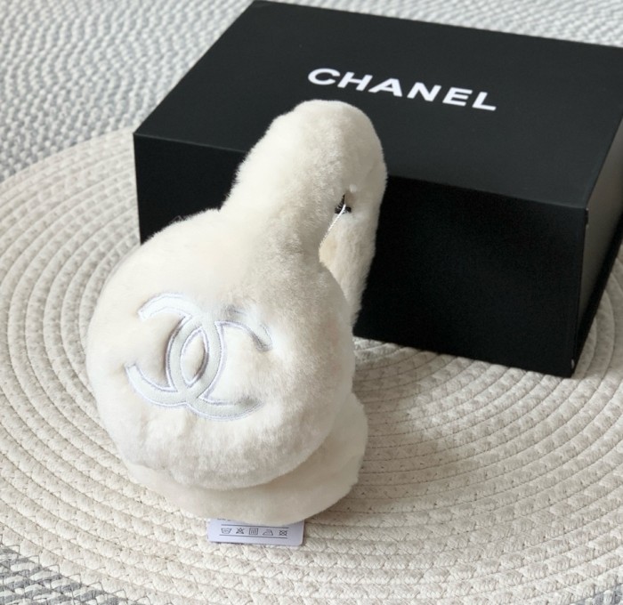 NIGO Chanel Men's and Women's Solid Color Embroidered Letter Logo Wool Warm Earmuffs #nigo73888