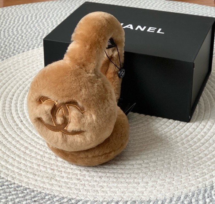 NIGO Chanel Men's and Women's Solid Color Embroidered Letter Logo Wool Warm Earmuffs #nigo73888