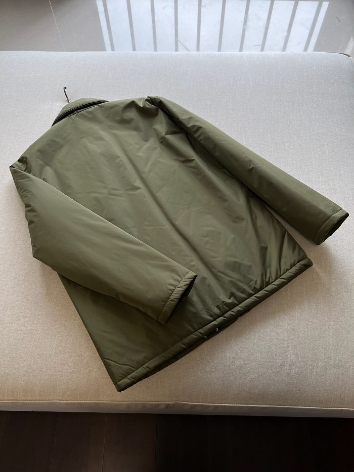 NIGO Prada Men's Autumn and Winter Solid Color Single Breasted Nylon Cotton Jacket Long Sleeve Jacket #nigo73912